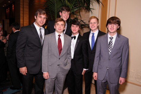 Cistercian Juniors at the dinner, from left to right, Daniel Losson, Luke Maymir, Collin Peterson, James Flegle, Graham Buchanan, and Jamison Decuir. (Image from https://flic.kr/p/DuGms2)